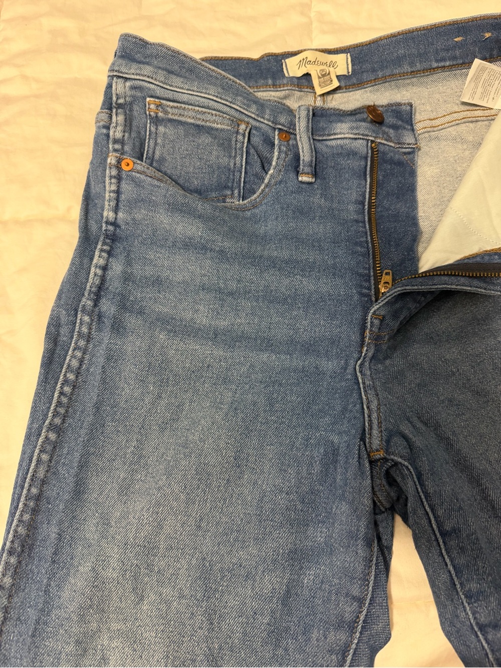 Madewell Light Blue High-Rise stovepipe Jeans